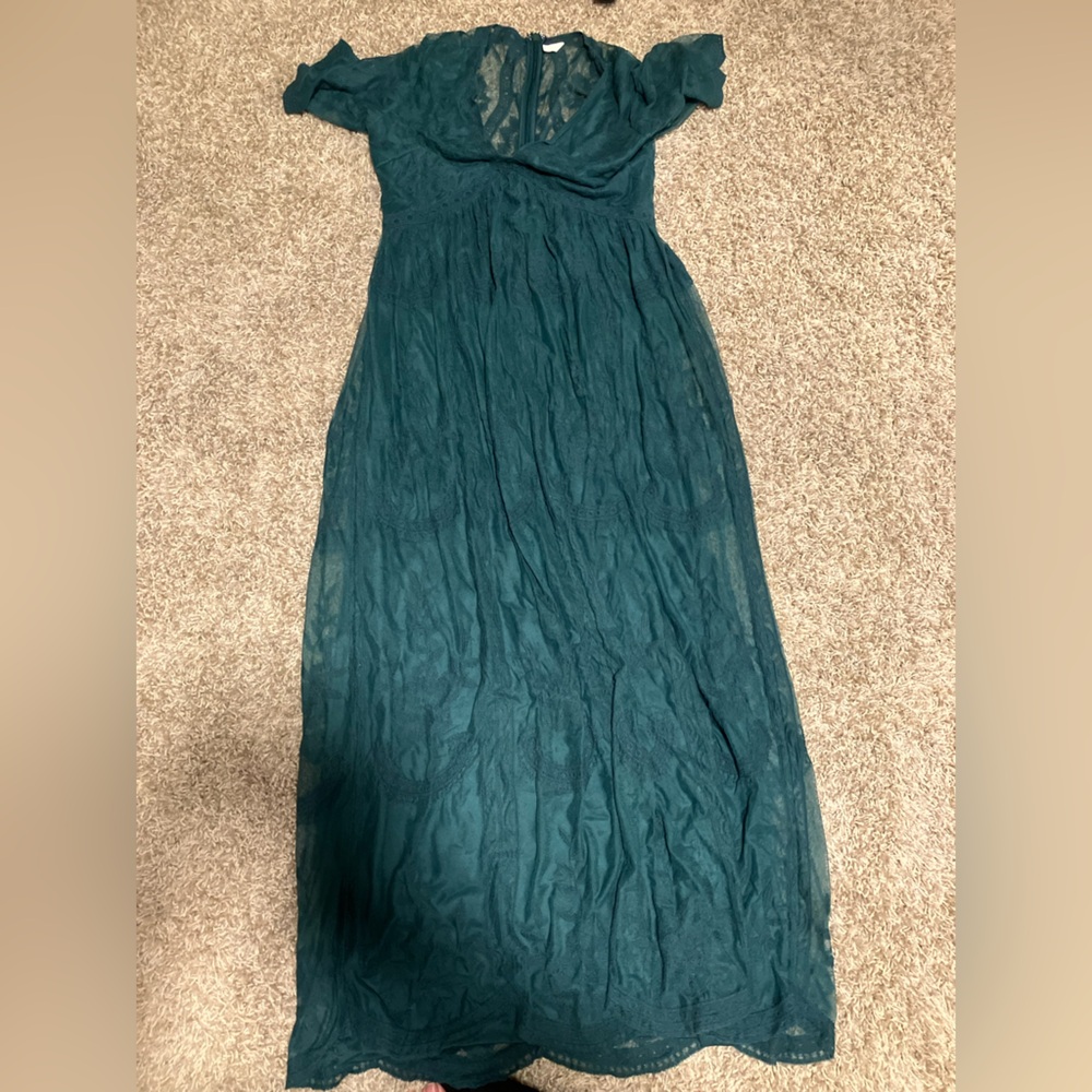 Pinkblush Teal Lace Dress